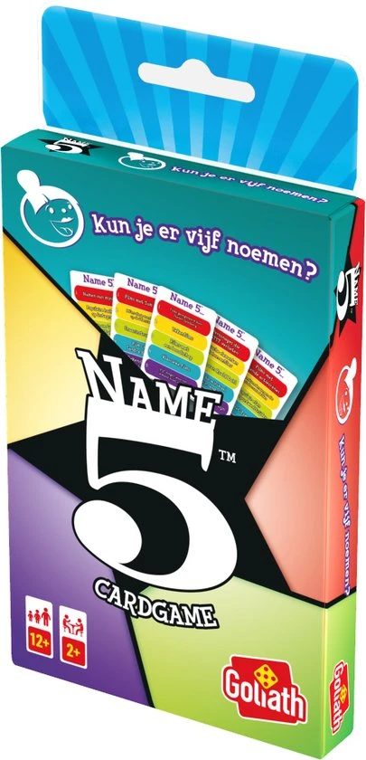 Goliath Name 5 Card Game - Kaartspel - Trivia - Kun Je Er Vijf Noemen 4 Goliath Name 5 Card Game - Kaartspel - Trivia - Kun Je Er Vijf Noemen - Afbeelding 2