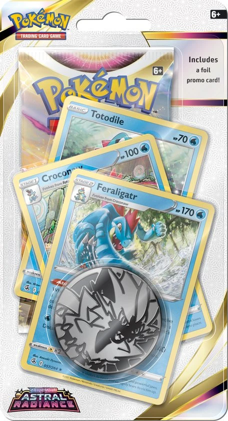 Pokémon Sword & Shield Astral Radiance Premium Checklane Booster- Feraligatr - Pokémon Kaarten 3 Pokémon Sword & Shield Astral Radiance Premium Checklane Booster- Feraligatr - Pokémon Kaarten