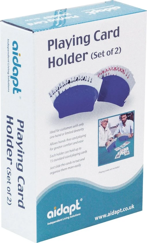 Aidapt Speelkaarten Houder - Blauw - Set Van 2 5 Aidapt Speelkaarten Houder - Blauw - Set Van 2 - Afbeelding 3