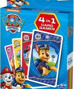 Shuffle Paw Patrol - 4 In 1 - Speelkaarten - Kwartet - Memo - Snap - Actie Spel - Kaartspel