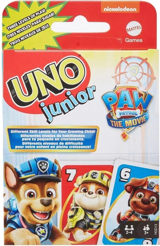 UNO Junior Paw Patrol - Mattel Games - Kaartspel - Kinderspel - Schoencadeautjes Sinterklaas 3 UNO Junior Paw Patrol - Mattel Games - Kaartspel - Kinderspel - Schoencadeautjes Sinterklaas