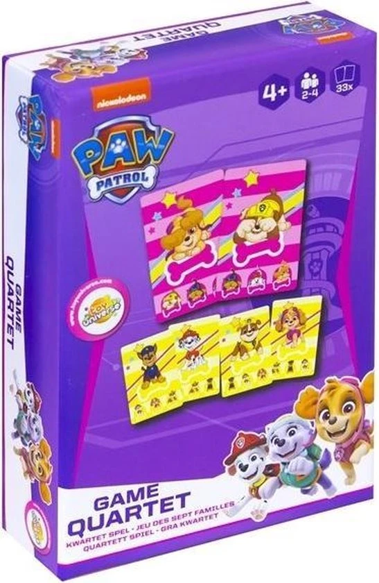 Toy Universe Paw Patrol Kwartetspel Paars 3 Toy Universe Paw Patrol Kwartetspel Paars
