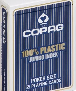 Cartamundi Plastic Speelkaarten Blauw Jumbo Index - Copag