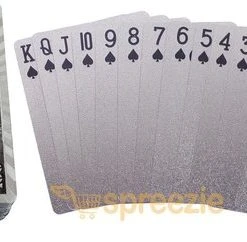 LuxeBass 24K Zilver Speelkaarten Plastic Poker Game Dek Folie Poken Pack Magische Kaarten Waterdichte Kaart Geschenkcollectie Gokken Bordspel - Pokerkaarten - Drankspel Kaarten -LEERZAME SPELLEN Verkoopwinkel 550x242