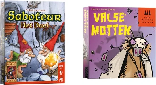 Merkloos Spellenbundel - Kaartspel - 2 Stuks - Saboteur: Het Duel & Valse Motten 3 Merkloos Spellenbundel - Kaartspel - 2 Stuks - Saboteur: Het Duel & Valse Motten