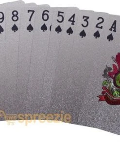 LuxeBass 24K Zilver Speelkaarten Plastic Poker Game Dek Folie Poken Pack Magische Kaarten Waterdichte Kaart Geschenkcollectie Gokken Bordspel - Pokerkaarten - Drankspel Kaarten -LEERZAME SPELLEN Verkoopwinkel 550x330 11