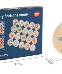 Wooden Toys Houten Memory Spel - 20 Delig - Memory Spelletjes Vanaf 3 Jaar - Houten Speelgoed - Schoencadeautjes Voor Kinderen - Dieren