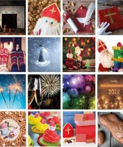 Huurdies December Memory - Kerstspel - Sinterklaasspel - Nieuwjaarspel - Memory Spel - Memoryspel -70 Stuks