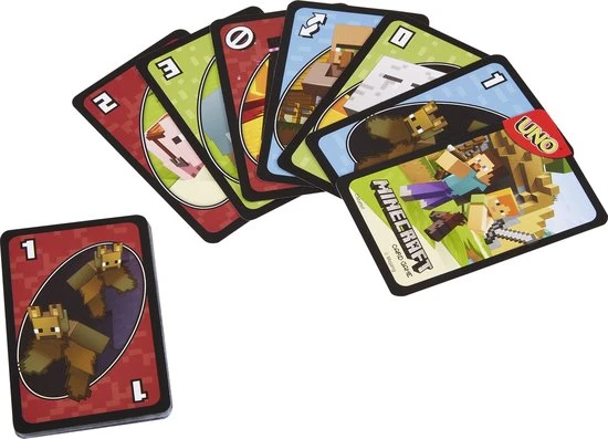 Mattel Games UNO Minecraft - Kaartspel 5 Mattel Games UNO Minecraft - Kaartspel - Afbeelding 3