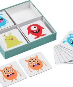 Fivelittlemonkeys Monster Memo-spel - Kaartspel - 48 Kaarten - Vanaf 3 Jaar - 2 Tot 4 Spelers - Memory - Geheugentraining - Geheugen - Monsters - Sinterklaas - Schoencadeau - Cadeau - Sint - 5 December - Schoenkado -LEERZAME SPELLEN Verkoopwinkel 550x431 1