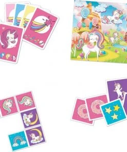 Grafix 4-in-1 Kaartspellen Voor Kinderen | Thema Unicorn | Kwartet - Memory - Domino - Puzzel | Denkspel | Spellen Voor Meisjes | Geschikt Voor Kinderen Vanaf 5 Jaar -LEERZAME SPELLEN Verkoopwinkel 550x442 6