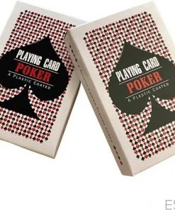 ESTARK Luxe Speelkaarten - 2 Sets - Plastic Coating - Poker Kaarten - Kaartspel - Spelkaarten - Spel Kaart - 2 X 56 - Gezelschapsspel - Spelen - Playing Cards - Cijfer In Alle 4 De Hoeken - 2 STUKS