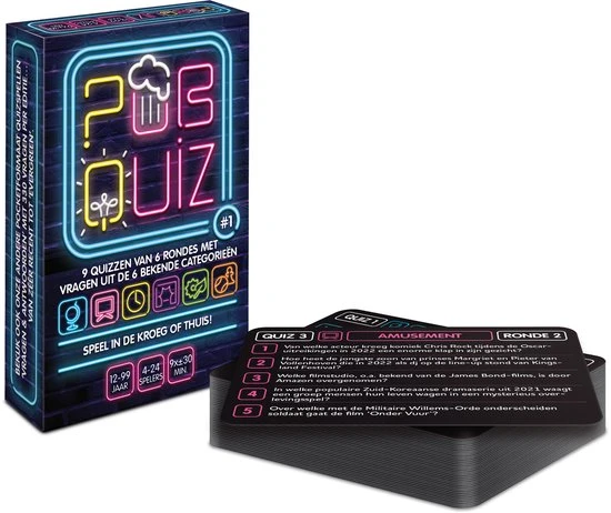 Merkloos Pubquiz #1 (nieuwe Vragen 2022 !) - Kaartspel - Pocketformaat Trivia Quiz / Quizspel Voor In De Kroeg, Thuis Of Onderweg / Cadeau (198 Vragen !) - Black Friday Deal - Schoencadeautje Of In Kerstpakket 3 Merkloos Pubquiz #1 (nieuwe Vragen 2022 !) - Kaartspel - Pocketformaat Trivia Quiz / Quizspel Voor In De Kroeg, Thuis Of Onderweg / Cadeau (198 Vragen !) - Black Friday Deal - Schoencadeautje Of In Kerstpakket