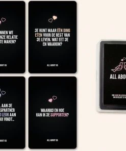 Merkloos All About Us - Relatiespel - Koppel Kaartspel - Vragen Kaartspel - Liefde