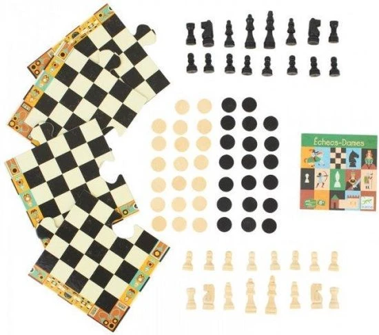 Djeco - Djeco Schaak- En Damspel 5 Djeco - Djeco Schaak- En Damspel - Afbeelding 3