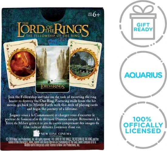 Aquarius Lord Of The Rings - The Fellowship Of The Ring Playing Cards / Speelkaarten 9 Aquarius Lord Of The Rings - The Fellowship Of The Ring Playing Cards / Speelkaarten - Afbeelding 7