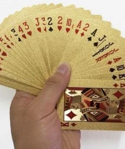 Merkloos Gouden Speelkaarten - Poker Kaarten Goud - Waterproof