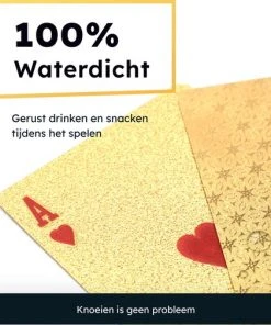 2BEFUN Waterdichte Kaarten - Goud - Luxe Kaartspel - Speelkaarten - Pokerkaarten - Drankspel - Ook Geschikt Als Kerst Cadeau Voor Man En Vrouw, Voor Grote Kinderen, Sinterklaas Schoencadeautjes - Cadeautjes -LEERZAME SPELLEN Verkoopwinkel 550x504 1