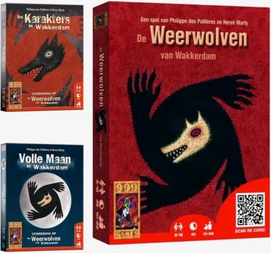 De Weerwolven Van Wakkerdam + De Karakters En Volle Maan - 999 Games 3 De Weerwolven Van Wakkerdam + De Karakters En Volle Maan - 999 Games