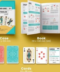 CardGames101 Card Games For Travelers - Engels Boek En Speelkaarten - Reisspellen - Kaartspellen - Reizigerseditie - Educatieve Spellen - Kaartspellen Voor Volwassenen -LEERZAME SPELLEN Verkoopwinkel 550x518 2
