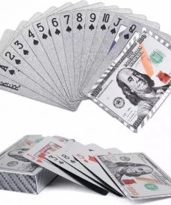 LuxeBass 24K Zilver Speelkaarten Plastic Poker Game Dek Folie Poken Pack Magische Kaarten Waterdichte Kaart Geschenkcollectie Gokken Bordspel - Pokerkaarten - Drankspel Kaarten -LEERZAME SPELLEN Verkoopwinkel 550x522 8