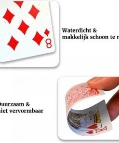 Texas Hold'em - Professionele 100% Plastic Pokerkaarten | 100% Waterdicht | Speelkaarten | Kaartspel | Poker | Officiële Afmetingen Van Pokerkaarten | Rood -LEERZAME SPELLEN Verkoopwinkel 550x523 3