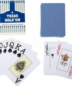 Texas Hold'em - Professionele 100% Plastic Pokerkaarten | 100% Waterdicht | Speelkaarten | Kaartspel | Poker | Offici Le Afmetingen Van Pokerkaarten | Blauw -LEERZAME SPELLEN Verkoopwinkel 550x529 1