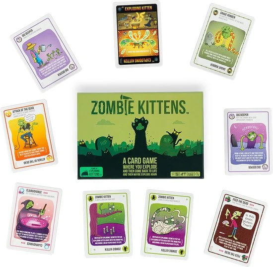 Exploding Kittens Zombie Kittens - Engelstalig Kaartspel 4 Exploding Kittens Zombie Kittens - Engelstalig Kaartspel - Afbeelding 2