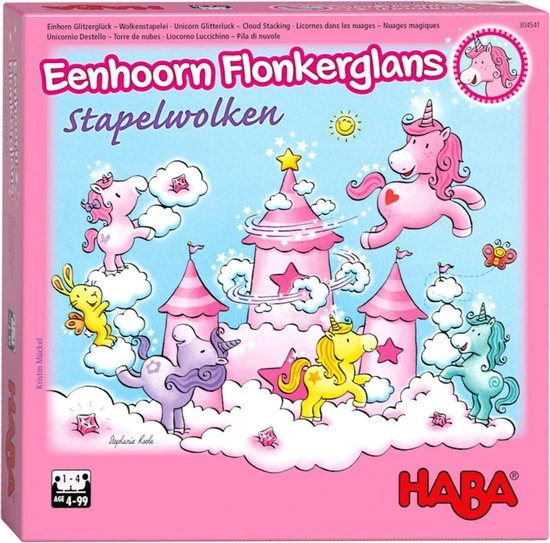 Haba - Haba Stapelspel Eenhoorn Flonkerglans Stapelwolken 9 Haba - Haba Stapelspel Eenhoorn Flonkerglans Stapelwolken - Afbeelding 7