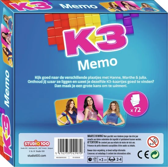 K3 Memo - Met 72 Memokaarten 7 K3 Memo - Met 72 Memokaarten - Afbeelding 5