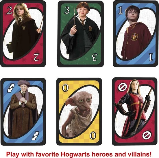 Mattel Games UNO Harry Potter - Kaartspel 5 Mattel Games UNO Harry Potter - Kaartspel - Afbeelding 3