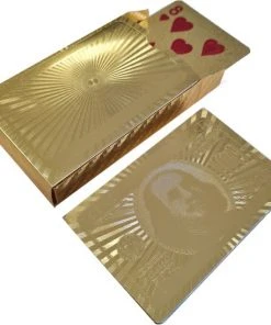 Lifetime Games 2x Pakjes Gouden/goudkleurige Speelkaarten 54 Stuks Van Geplastificeerd Karton -LEERZAME SPELLEN Verkoopwinkel 550x548 16