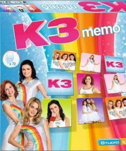 K3 - Kaartspel - Memo - Kijk Goed Naar De Leuke Foto's Van Jouw Favoriete K3-tjes En Zoek Waar Het Andere Kaartje Ligt - Met 72 Kaartjes