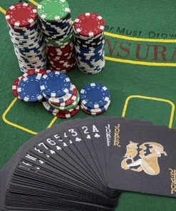 Qualux Speelkaarten | Kaarten | Luxe Pokerkaarten | Speelkaarten Waterdicht | Pokerkaarten | Kaartspel | Zwart | Goud -LEERZAME SPELLEN Verkoopwinkel 550x550 115