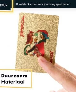 2BEFUN Waterdichte Kaarten - Goud - Luxe Kaartspel - Speelkaarten - Pokerkaarten - Drankspel - Ook Geschikt Als Kerst Cadeau Voor Man En Vrouw, Voor Grote Kinderen, Sinterklaas Schoencadeautjes - Cadeautjes -LEERZAME SPELLEN Verkoopwinkel 550x550 126