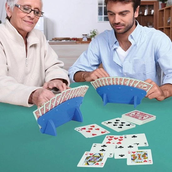 Aidapt Speelkaarten Houder - Blauw - Set Van 2 6 Aidapt Speelkaarten Houder - Blauw - Set Van 2 - Afbeelding 4