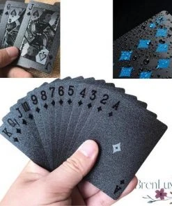 Brenlux - Kaartspel - Waterproof Kaarten - Pokerkaarten - Zwarte Speelkaarten - Speelkaarten Waterdicht - Spelletje Kaarten - Potje Kaarten -LEERZAME SPELLEN Verkoopwinkel 550x550 335