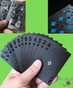 Brenlux - Kaartspel - Waterproof Kaarten - Pokerkaarten - Zwarte Speelkaarten - Speelkaarten Waterdicht - Spelletje Kaarten - Potje Kaarten -LEERZAME SPELLEN Verkoopwinkel 550x550 336