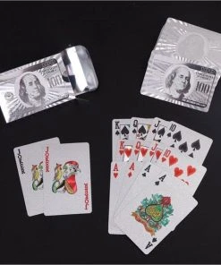 LuxeBass 24K Zilver Speelkaarten Plastic Poker Game Dek Folie Poken Pack Magische Kaarten Waterdichte Kaart Geschenkcollectie Gokken Bordspel - Pokerkaarten - Drankspel Kaarten -LEERZAME SPELLEN Verkoopwinkel 550x550 397