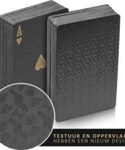 Qualux Speelkaarten | Kaarten | Luxe Pokerkaarten | Speelkaarten Waterdicht | Pokerkaarten | Kaartspel | Zwart | Goud -LEERZAME SPELLEN Verkoopwinkel 550x554 4