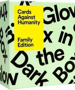 Cards Against Humanity Family Edition First Expansion Glow In The Dark Box