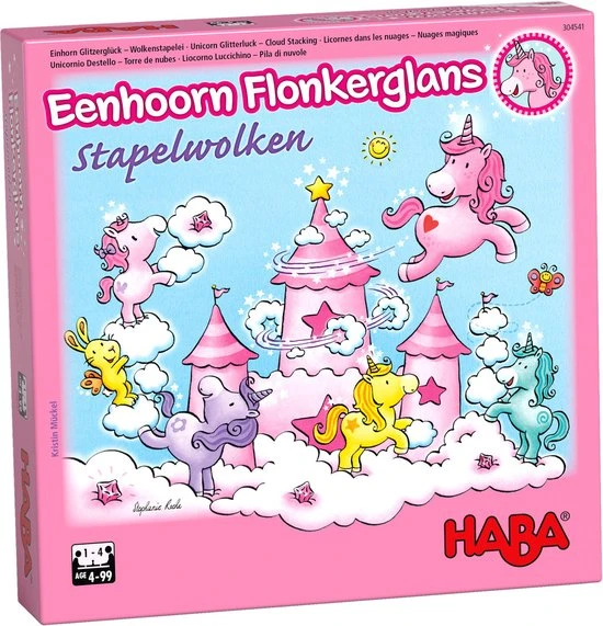 Haba - Haba Stapelspel Eenhoorn Flonkerglans Stapelwolken 3 Haba - Haba Stapelspel Eenhoorn Flonkerglans Stapelwolken