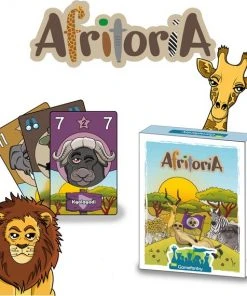 The Gamefantry Afritoria | Kaartspel Kinderen | Kaartspel Dieren | Spellen Voor Kinderen | Familie Kaartspel | Familiespel Kinderen | Spellen Voor Kinderen Vanaf 8 Jaar | 2-4 Personen