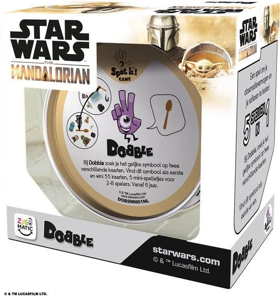 Zygomatic Board Game Studio Dobble Star Wars The Mandalorian - Kaartspel 8 Zygomatic Board Game Studio Dobble Star Wars The Mandalorian - Kaartspel - Afbeelding 6