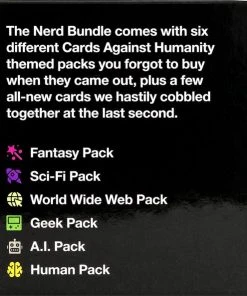 Cards Against Humanity Nerd Bundle 6 Themed Packs + 10 All-new Cards 9 Cards Against Humanity Nerd Bundle 6 Themed Packs + 10 All-new Cards -LEERZAME SPELLEN Verkoopwinkel 550x593 1