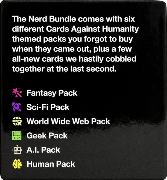 Cards Against Humanity Nerd Bundle 6 Themed Packs + 10 All-new Cards 5 Cards Against Humanity Nerd Bundle 6 Themed Packs + 10 All-new Cards - Afbeelding 3