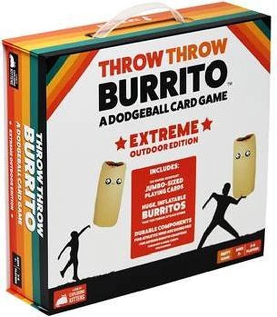 Exploding Kittens Throw Throw Burrito Extreme Outdoor Edition - Kaartspel 3 Exploding Kittens Throw Throw Burrito Extreme Outdoor Edition - Kaartspel