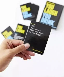 Merkloos You Laugh You Drink - Party Game - Drankspel -LEERZAME SPELLEN Verkoopwinkel 550x648