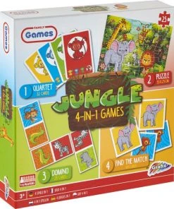Grafix 4-in-1 Kaartspellen Voor Kinderen | Thema Unicorn | Kwartet - Memory - Domino - Puzzel | Denkspel | Spellen Voor Meisjes | Geschikt Voor Kinderen Vanaf 5 Jaar -LEERZAME SPELLEN Verkoopwinkel 550x649 3