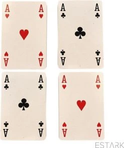 ESTARK Luxe Speelkaarten - 4 Sets - Plastic Coating - Poker Kaarten - Kaartspel - Spelkaarten - Spel Kaart - 4 X 56 - Gezelschapsspel - Spelen - Playing Cards - Cijfer In Alle 4 De Hoeken - 4 STUKS -LEERZAME SPELLEN Verkoopwinkel 550x660 2